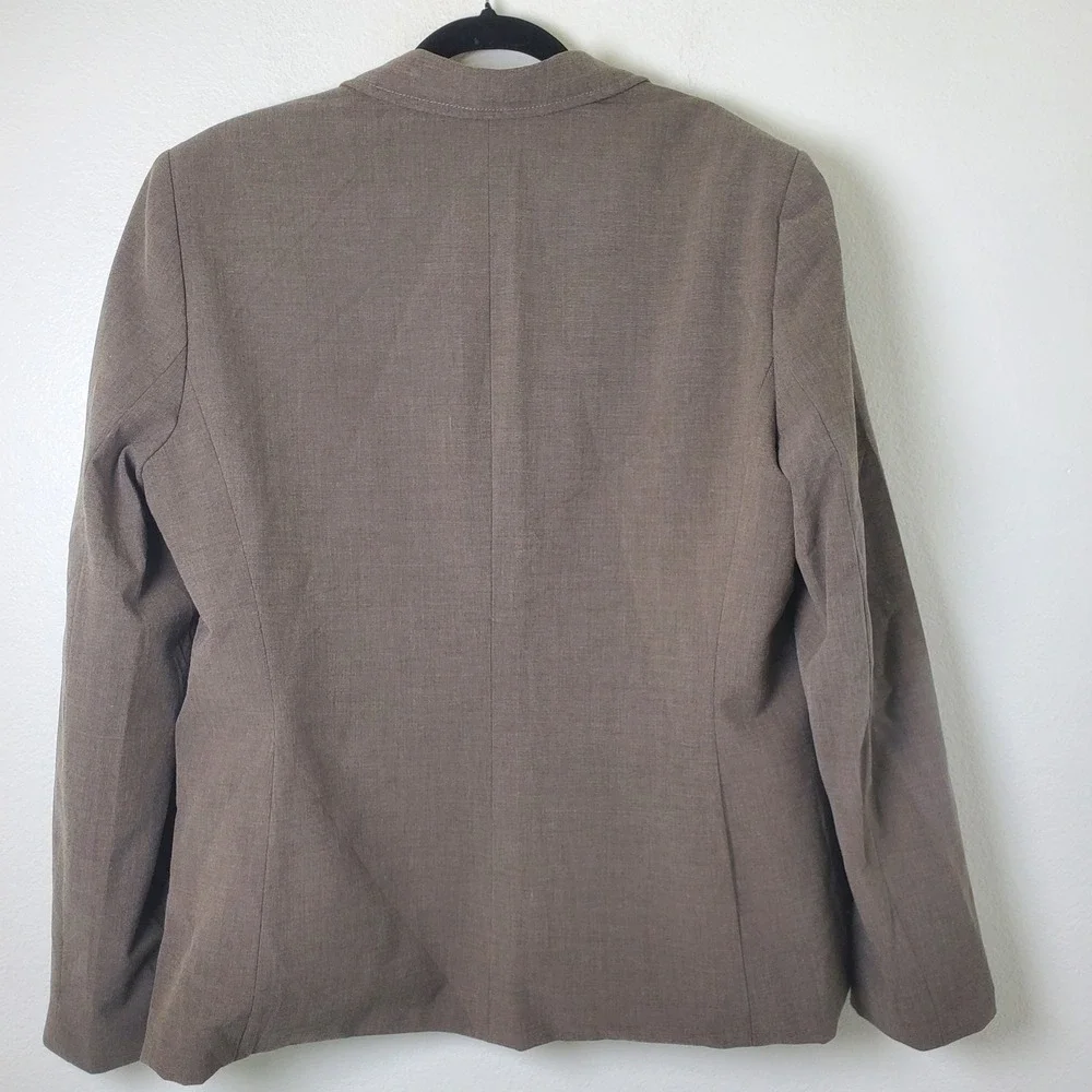 Antonio Melani Brown Two Button Notch Collar Blazer Career Jacket‎ Size 14